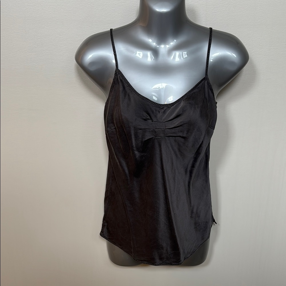 Nougat London Black Sleeveless Fitted Camisole with Tie Front
